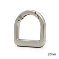 Klip Cincin Gerbang Bentuk D dari Paduan Seng Laris Manis 20mm Aksesoris Gantungan Kunci Tali Pegas D Ring Snap Clasp