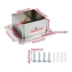 Có thể điều chỉnh Trung Quốc sản xuất góc cạnh góc độ an toàn màu đen nhôm kim loại điện tráng hàng rào bài <span class=keywords><strong>Bracket</strong></span> - Product Image 2