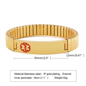12mm Stainless Steel Stretch <b>Bangle</b> Custom Logo <b>Engraved</b> Elastic Design Waterproof Anti-fade Trendy Daily Fashion Jewelry - Product Image 2