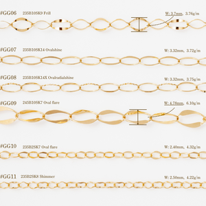 สร้อยคอโซ่ทอง14K สไตล์ญี่ปุ่นเครื่องประดับแฟชั่นทองคำบริสุทธิ์ออกแบบเป็นจำนวนมาก - Product Image 3