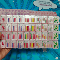 Stock en EE. UU., Mahjong de Lujo Acrílico, Juego de Mahjong Americano con 160 Fichas, Fichas de Mahjong Americanas Personalizadas de 4 Capas, Fichas de Mahjong OMM