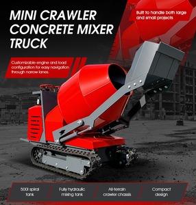 Nueva Minimezcladora de Concreto Portátil de 500L, Pequeña, <span class=keywords><strong>Autocargable</strong></span>, Diésel, con Orugas, Bomba de Engranajes y Componentes Principales del Motor - Product Image 4