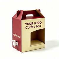 Caja de Cartón Corrugado para Bebidas y Té, con Asa, para Llevar, Venta Directa de Fábrica, Portavasos para Café, Caja para Llevar al por Mayor