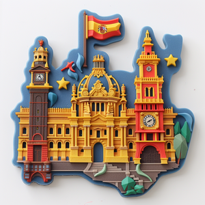 Imán de nevera de resina 3D <span class=keywords><strong>Madrid</strong></span> Popular de gran calidad personalizado e imán de nevera recuerdo turístico - Product Image 3