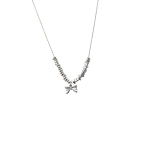 FY-PL166 koreanische Version von S925 Sterling Silber gebrochenes Silber ein paar Taels Bogen Halskette Einfache Nische Neue Schlüsselbein kette - Product Image 5