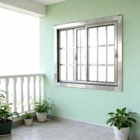 Ventana de Seguridad de Acero Inoxidable con Aislamiento Acústico, Dimensiones y Colores Personalizables