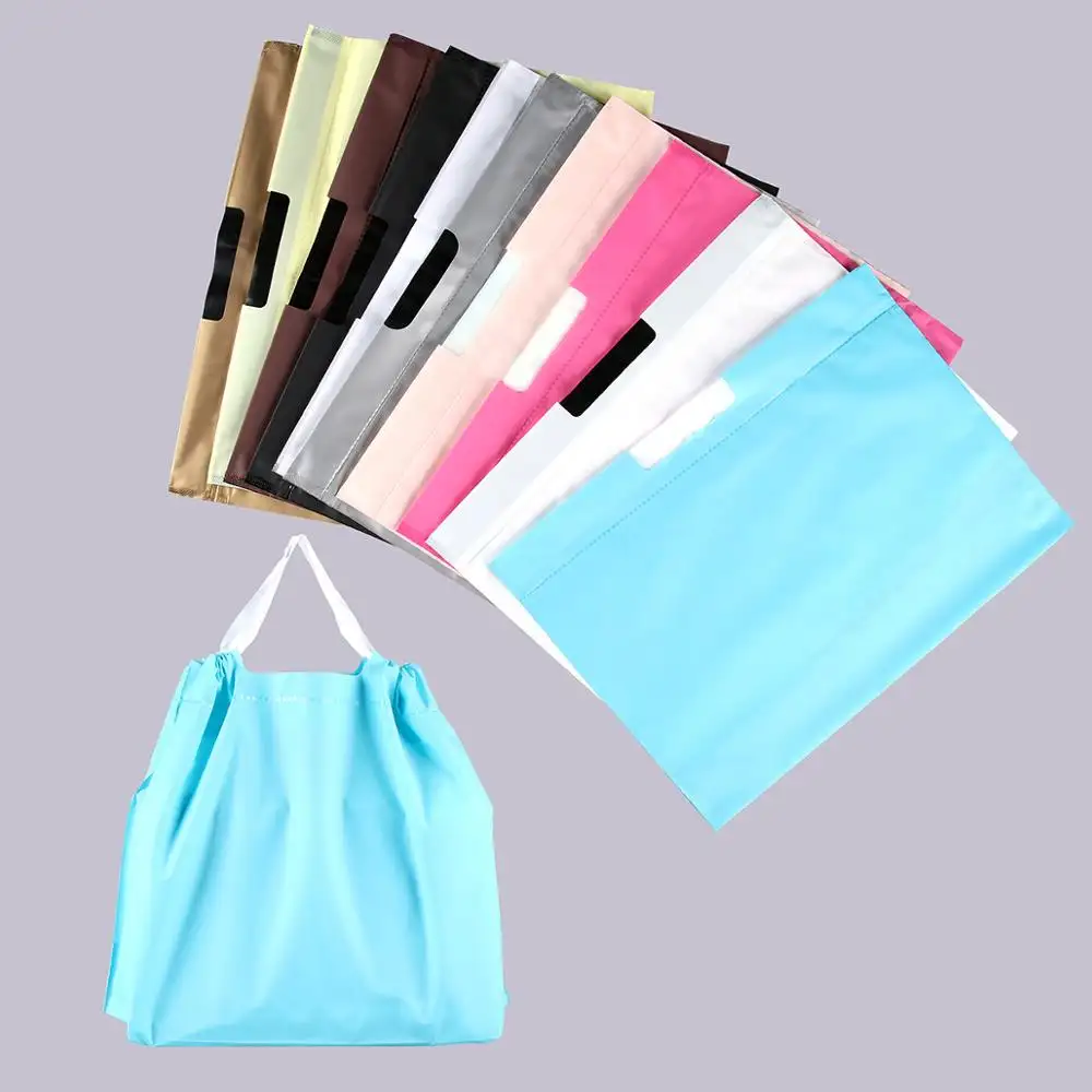 Custom Logo Beam Mouth PE Plastic Clothes Drawstring Shopping Bags