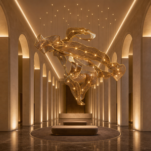 Nuovo Prodotto <span class=keywords><strong>Lampadario</strong></span> LED Personalizzato per Decorazione Residenziale, Ingresso, Atrio, Scale e Hotel - Product Image 3
