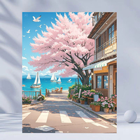 Peinture Diamant 5D DIY Classique, Paysage Montagneux, Broderie Diamant Complète, Mosaïque Arbre, Point de Croix 30x40cm