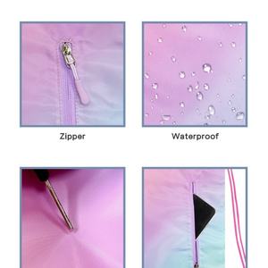 Mochila con Cordón de Color Degradado con Logotipo Personalizado, Resistente al Agua, de Nailon Oxford, para Deportes, Yoga, Gimnasio, con Cierre - Product Image 4