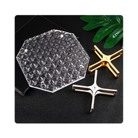Brique de verre mince décorative de trou de forage personnalisée pour mur de séparation d'écran sortie d'usine brique de verre thermofusible solide en cristal
