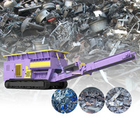 Broyeur mobile à chenilles diesel avec moteur à jantes en aluminium pour la déchiquetage de ferraille automobile