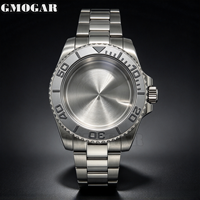 Boîtier de montre de plongée mécanique en acier inoxydable 40 mm avec verre saphir, bracelet 20 mm, mouvements NH34/NH35/NH36/NH38, boucle réglable