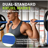 Barre d'entraînement professionnelle HUISHENG 1000LB (20 kg, 2200 mm, 28 mm) pour musculation à domicile