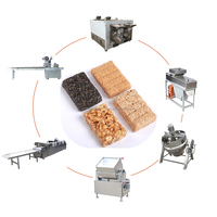 Machine de découpe de barres entièrement automatique en acier inoxydable Machine industrielle de barre de protéines de céréales granola cassantes praliné nougat cacahuète