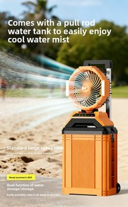 90 °   Ventilateur oscillant électrique à brumisation, grande buse, <span class=keywords><strong>super</strong></span> puissance de brumisation, 30000mAh, rechargeable, ventilateur d'extérieur - Product Image 3