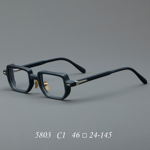 Montura de <span class=keywords><strong>Gafas</strong></span> de Acetato Grueso y Pesado, Rectangular Pequeña, Hecha a Mano, para Miopía, Retro, Cuadrada Pequeña, para Hombre y <span class=keywords><strong>Mujer</strong></span> - Product Image 6