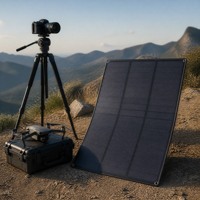 Panneau solaire flexible portable SunFlex, efficacité 18%, photographie en extérieur, réalisation de films, chargeur ultra-léger à film mince, caméra, drone