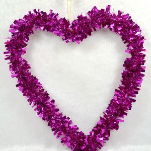 Guirnalda Navideña en Forma de Corazón con Lámina Dorada de 35 cm, Guirnalda Artificial para Colgar en la Pared, Decoración Navideña para Interiores - Product Image 2