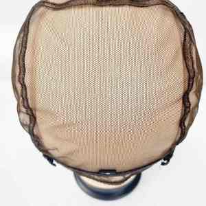 Gorro de peluca de malla de encaje completo, hecho a mano con base de cuero, estilo clásico, ajuste amplio - Product Image 5