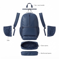 Sac à dos de pickleball personnalisé en polyester léger avec fermeture éclair, compartiment à chaussures, poches latérales en maille, rangement pour raquettes, unisexe