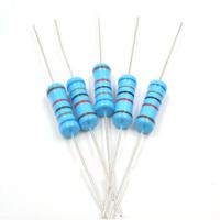 Resistencia de Película Metálica de Alta Precisión 1% con Conector Axial Azul 1R-10M 1/8W-3W Modelo RXNE MF para Placa de Circuito Fija