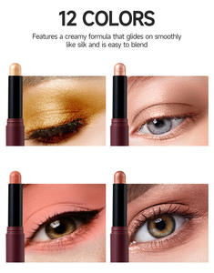 Bâton de <span class=keywords><strong>fard</strong></span> <span class=keywords><strong>à</strong></span> paupières imperméable non taché <span class=keywords><strong>à</strong></span> haute brillance crayon de maquillage éclaircissant nacré avec finition chatoyante pour la beauté - Product Image 4