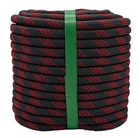 Corde utilitaire statique en polyester double tressé durable 12 mm 14 mm à faible élongation pour l'escalade d'arbres, la spéléologie et l'abseil en extérieur