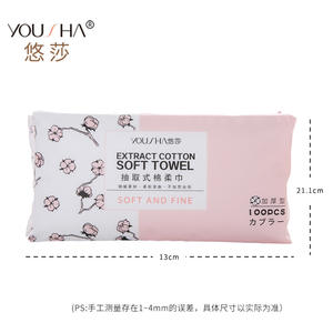 Toallas de limpieza facial y corporal Yousha Extract Cotton Soft Towel, tipo extraíble, 100 hojas. - Product Image 3