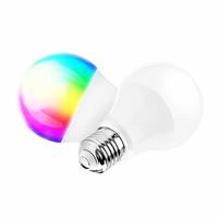 Ampoule LED intelligente RBG A60 Culot E27 Contrôle à distance par application WiFi Effets RGB Lumière SMD Compatible DC/AC Plastique pour usage résidentiel