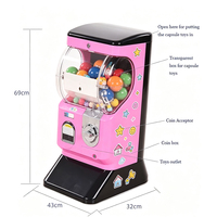 Distributeur de balles amusant, machine de jeu à monnayeur, distributeur de capsules de jouets classique à vendre
