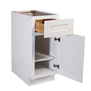 American Standard Modular Wooden Home Furniture Rta Modern Solid Wood Kitchen Cabinet