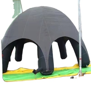 Grand 6m Noir Demi Araignée Piscine Bulle Air Camping <span class=keywords><strong>Igloo</strong></span> Chapiteau Dôme Tente pour Événements en Plein Air Fêtes Led <span class=keywords><strong>Bar</strong></span> Salons - Product Image 2