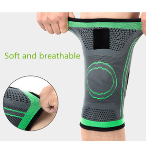 Genouillère de sport ajustable en nylon élastique personnalisée avec sangle de compression – Meilleure vente - Product Image 2