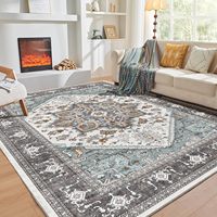 Tapis de sol lavable facile à nettoyer, antidérapant, en polyester, pour salon, chambre et maison