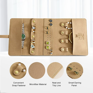 Sac de rangement pour bijoux en microfibre de luxe en gros avec logo personnalisé pour montres, colliers, boucles d'oreilles, bagues - Product Image 4