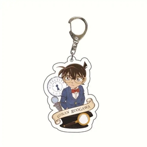Porte-clés classique d'anime japonais Detective <span class=keywords><strong>Conan</strong></span>, figurines de dessin animé Kudo Shinichi, porte-clés en acrylique, cadeau pour les fans, Chaverio Llavero - Product Image 2