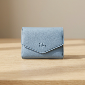 Minimalist Vegan Leather Short <b>Wallet</b> for <b>Women</b> - Embossed Letter Style with Snap Button & Multi-<b>Card</b> Slots - Product Image 4