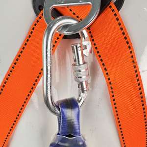 産業用フルボディハーネス安全帯、ロープランヤード付き落下防止、150kg耐荷重、送電線作業および登山作業用 - Product Image 4