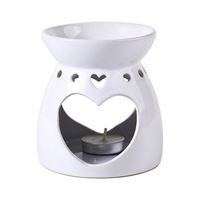 Coeurs Offre Spéciale, brûleur à huile en céramique creux en gros fondeur de cire en céramique lampe chauffante bougies brûleurs d'encens à l'huile essentielle