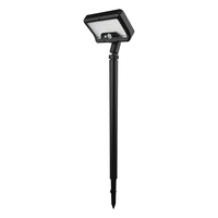 Lampu LED Tenaga Surya 4 Warna dengan Sensor Gerak PIR, Dapat Diisi Ulang via USB, Dapat Diputar 360 Derajat, Lampu Taman Rumput