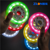 Prix d'usine 80/110mm 85A Roues de patins à roulettes lumineuses clignotantes en PU transparent LED Vente en gros en vrac