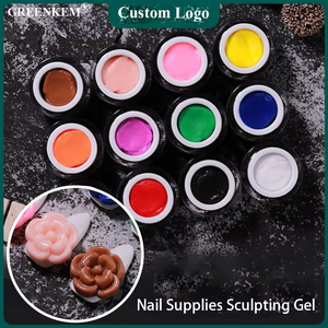 12 colores 5D Nail Art Carving <span class=keywords><strong>Gel</strong></span> 10G tarro colores sólidos pintura UV LED polaco arte diseño uñas suministros esculpir <span class=keywords><strong>Gel</strong></span> - Product Image 5