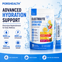 Fabricant de poudre d'électrolytes, étiquette privée OEM, supplément d'hydratation, vitamines, 90 g, durée de conservation de 24 mois, formule et saveur personnalisées