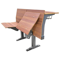 Chaise d'auditorium en bois au design moderne personnalisé, avec revêtement en tissu et alliage d'aluminium, pliable, pour salle de conférence universitaire et utilisation scolaire/salles à manger