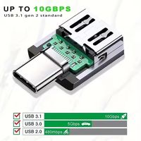 Adaptor Usb 3.0 ke Type-c Otg dengan Indikator Led untuk Laptop dan Ponsel Output