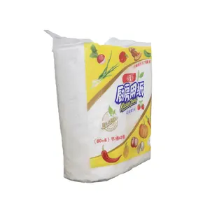 WCX rotolo da cucina in rilievo stampato OEM all'ingrosso asciugamano di carta assorbente super forte carta igienica rotolo di carta da cucina per famiglie