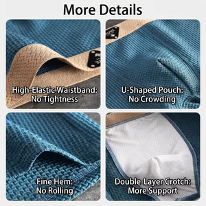 Caleçons boxeurs respirants pour hommes, taille mi-haute, grande taille, couleur unie, vente en gros - Product Image 3