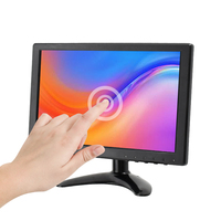 Monitor Táctil Compatible con Sistema Linux Ubuntu 24, Pantalla IPS de 10 Pulgadas, Resolución 1080P Full HD