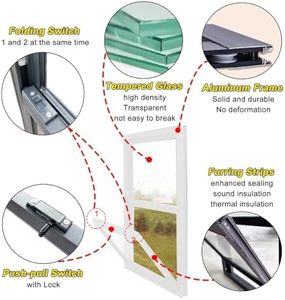 Fenêtre coulissante pliante en alliage d'aluminium pour cuisine, avec verre trempé, design coulissant et pliable, certifiée CE - Product Image 5